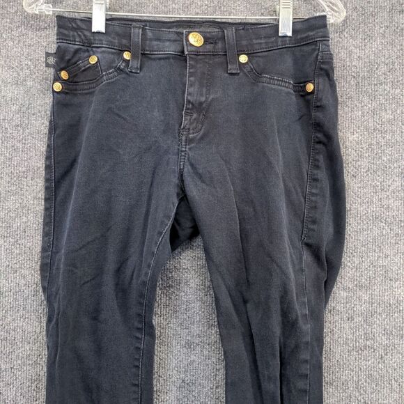 Rock & Republic Women's Skinny Jeans Blue Black Size 10 5-Pocket Rinse Wash - Picture 3 of 11